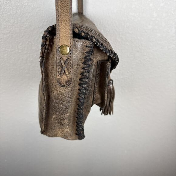 Patricia Nash Womens Beaumont Flap Crossbody Brown Tooled Saddle Leather - Picture 4 of 8